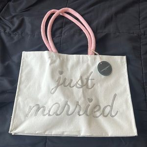 NWT just married sequin tote